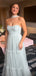 Elegant Green Sweetheart A-Line Long Prom Dress Ideas, Evening Party Dresses, WGP1579
