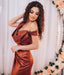 Unique Burgundy Off-Shoulder Mermaid Long Prom Dress Ideas, Evening Party Dresses,WGP1951