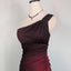 Elegant Red One-Shoulder Mermaid Long Prom Dress Ideas, Evening Party Dresses,WGP1671