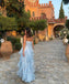 Elegant Blue Sweetheart Mermiad Long Prom Dress Ideas, Evening Party Dresses,WGP1649