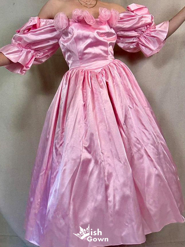 Sweety Off-shoulder A-line Long Prom Dress Ideas, Evening Party Dresses,WGP1790