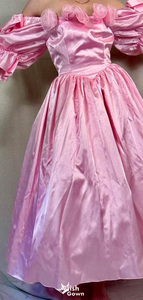 Sweety Off-shoulder A-line Long Prom Dress Ideas, Evening Party Dresses,WGP1790