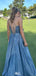 Elegant Sweetheart Spaghetti Strap A-line Long Prom Dress Ideas, Evening Party Dresses,WGP1178