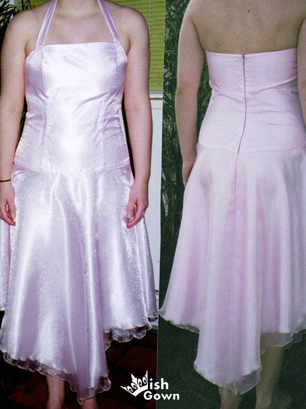 Casual Halter A-line Short Mini Homecoming Dress,EPT649