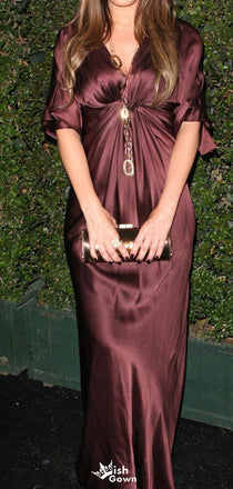 Casual Short Sleeves V-neck A-line Long Prom Dress Ideas, Evening Party Dresses,WGP1838