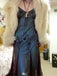 Elegant Blue Spaghetti Strap Mermaid Long Prom Dress Ideas, Evening Party Dresses,WGP1672