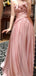 Floral Pink Sweetheart A-Line Long Prom Dress Ideas, Evening Party Dresses,WGP1961