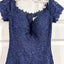 Sexy Navy Blue Off-Shoulder Mermaid  Long Prom Dress Ideas, Evening Party Dresses,WGP1761