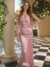 Modern Pink Silk Formal Prom Gown Pleated V Neck Classy Floor Length Dress,WGP2210