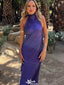 Elegant Halter casual Sheath Long Prom Dress Ideas, Evening Party Dresses,WGP1238