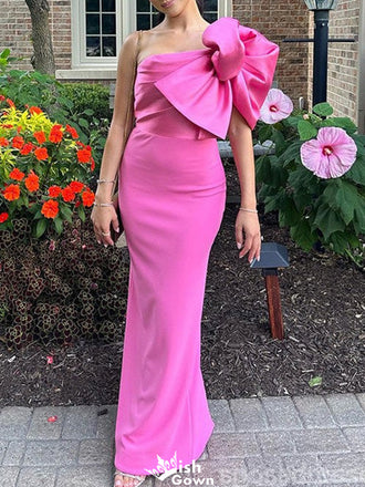 Unique One-shoulder Mermaid Long Prom Dress Ideas, Evening Party Dresses,WGP1239