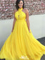 Elegant Halter Backless A-line Long Prom Dress Ideas, Evening Party Dresses,WGP1268