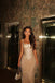 Sparkly Champagne Gold Sequin Prom Dress Fancy Square Sleeveless Formal Gown,WGP2069