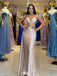 Sexy Spaghetti Strap Sleeveless Lace Mermaid Long Prom Dress Ideas, Evening Party Dresses , WGP1898
