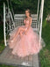 Sparkly Pink Sweetheart A-Line Long Prom Dress Ideas, Evening Party Dresses,WGP1835