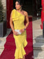 Elegant One-shoulder Mermaid Long Prom Dress Ideas, Evening Party Dresses,WGP1315