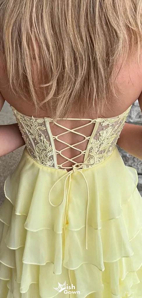 Elegant Strapless Asymmetric A-line Long Prom Dress Ideas, Evening Party Dresses,WGP1118