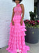 Gorgeous Halter Lace A-line Long Prom Dress Ideas, Evening Party Dresses,WGP1355