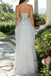 Classy Silver Grey Tulle A-Line Prom Gown Strapless Corset Formal Evening Wear,WGP2202