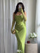 Elegant Green Spaghetti Strap Mermaid Long Prom Dress Ideas, Evening Party Dresses,WGP1777