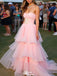 Elegant Sweetheart Strapless A-line Long Prom Dress Ideas, Evening Party Dresses,WGP1386