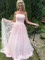 Elegant Strapless Straight Across A-line Long Prom Dress Ideas, Evening Party Dresses,WGP1413