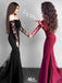Sexy Black Long Sleeve Mermaid Lace Applique Long Prom Dress Ideas, Evening Party Dresses,WGP1687