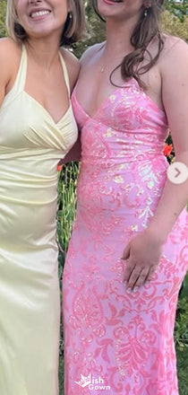 Casual Spaghetti Strap V-neck Mermaid Long Prom Dress Ideas, Evening Party Dresses,WGP1484