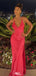 Sexy Spaghetti Strap V-neck Mermaid Long Prom Dress Ideas, Evening Party Dresses,WGP1498