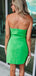 Casual Strapless Green Sheath Short Mini Homecoming Dress,EPT362
