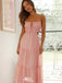 Elegant Pink Chiffon A-Line Maxi Dress with Ruffled Tiered Skirt Prom Dress,WGP2100