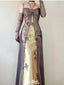 Elegant Yellow Spaghetti Strap Mermaid Long Prom Dress Ideas, Evening Party Dresses,WGP1666