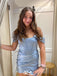 Elegant Strapless Off-shoulder Sheath Short Mini Homecoming Dress,EPT382
