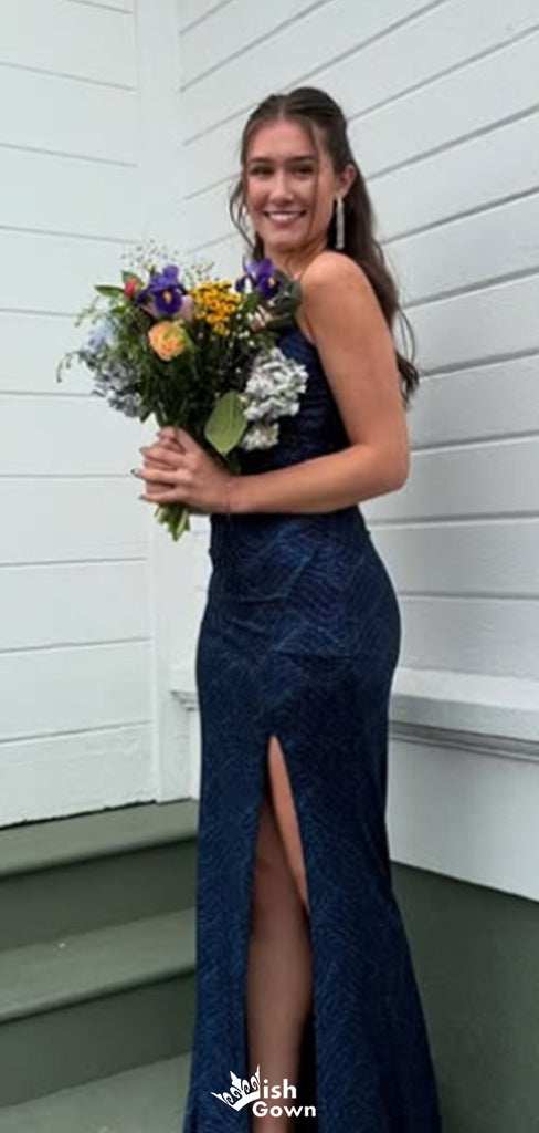Elegant Spaghetti Strap Mermaid Long Prom Dress Ideas, Evening Party Dresses,WGP1564