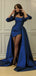 Unique Navy Blue Sweetheart Mermaid Long Prom Dress Ideas, Evening Party Dresses,WGP1974