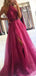 Sexy Pink High-Neck A-Line Side Slit Long Prom Dress Ideas, Evening Party Dresses,WGP1645