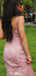 Gorgeous V-neck Lace Mermaid Long Prom Dress Ideas, Evening Party Dresses,WGP1615