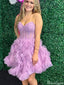 Elegant Strapless A-line Short Mini Homecoming Dress,EPT481