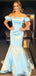 Sexy Green Mermaid Strapless High Slit Maxi Long Evening Prom Dresses,WGP259