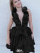 Gorgeous Deep V-neck Halter A-line Short Mini Homecoming Dress,EPT496