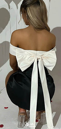 Elegant Off-shoulder A-line Short Mini Homecoming Dress,EPT510