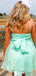 Casual Spaghetti Strap A-line Short Mini Homecoming Dress,EPT513