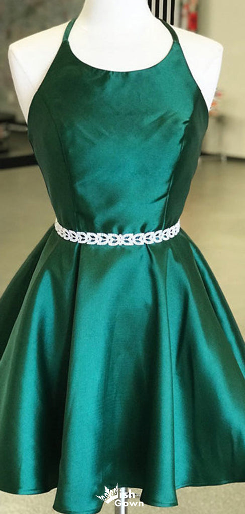 Elegant Halter A-line Short Mini Homecoming Dress,EPT520