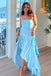 Pink Strapless High Low Prom Dress Unique Ruffle Chiffon Party Formal Dresses,WGP2073
