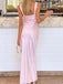 Simple Pink Spaghetti Strap Mermaid Long Prom Dress Ideas, Evening Party Dresses, WGP2043