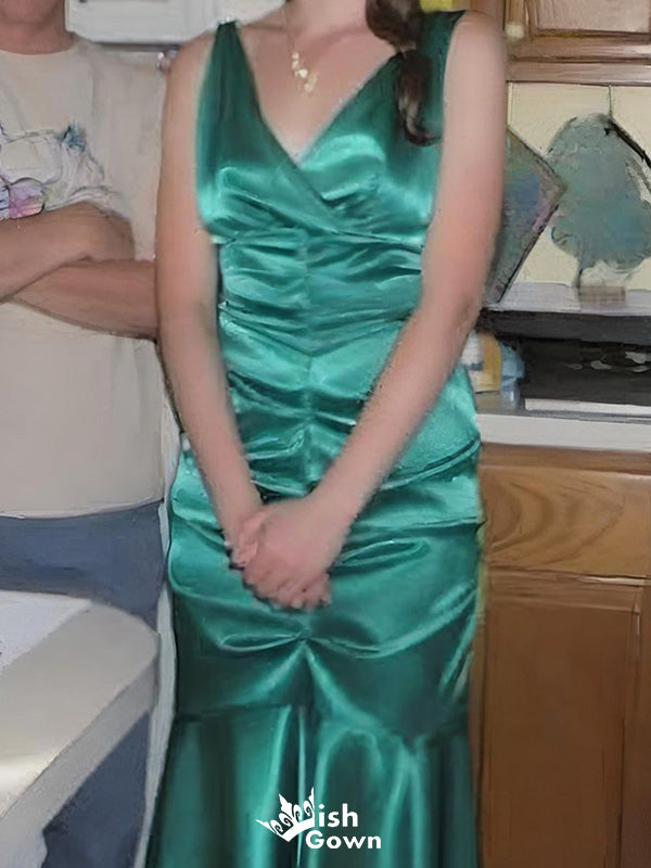 Casual V-neck Mermaid Long Prom Dress Ideas, Evening Party Dresses,WGP1697