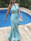Casual Halter Mermaid Long Prom Dress Ideas, Evening Party Dresses,WGP1698