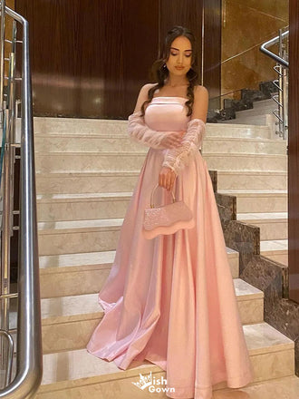 Elegant Pink Sweetheart A-Line Long Prom Dress Ideas, Evening Party Dresses,WGP1877