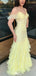 Gorgeous Sweetheart Spaghetti Strap Off-shoulder Mermaid Unique Long Prom Dress Ideas, Evening Party Dresses,WGP1165