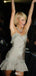 Sexy Spaghetii Strap A-line Short Mini Homecoming Dress,EPT603